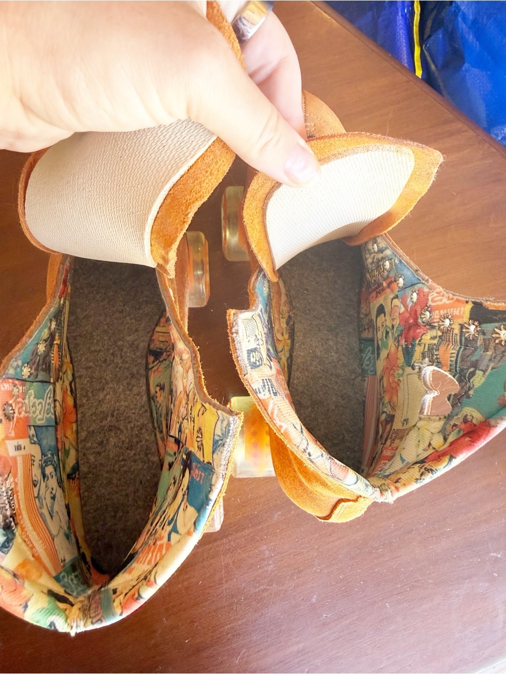 MOXI Lolly Skates Orange Suede Roller Skate - Picture 6 of 9